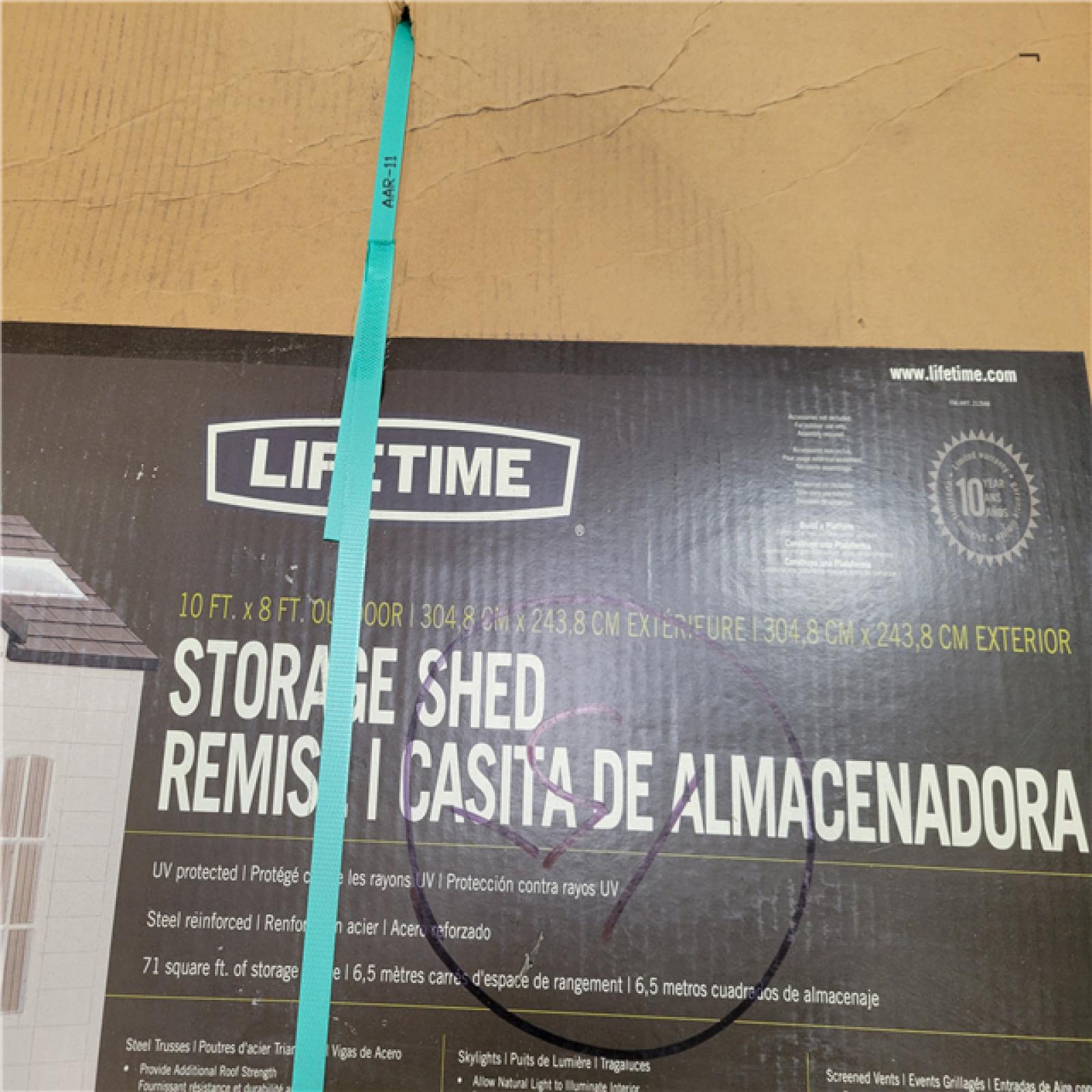 CALIFORNIA AS-IS LIFETIME OUTDOOR STORAGE SHED