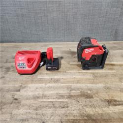 HOUSTON LOCATION - AS-IS Milwaukee Green 125 Ft. Cross Line and Plumb Points Laser Level Kit