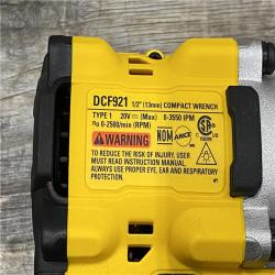 AS-IS DEWALT ATOMIC 20V MAX Cordless Brushless 1/2 in. Variable Speed Impact Wrench (Tool Only)