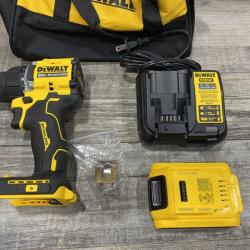AS-IS DEWALT Atomic 20V Lithium-Ion Cordless Compact 1/2 in. Drill/Driver Kit