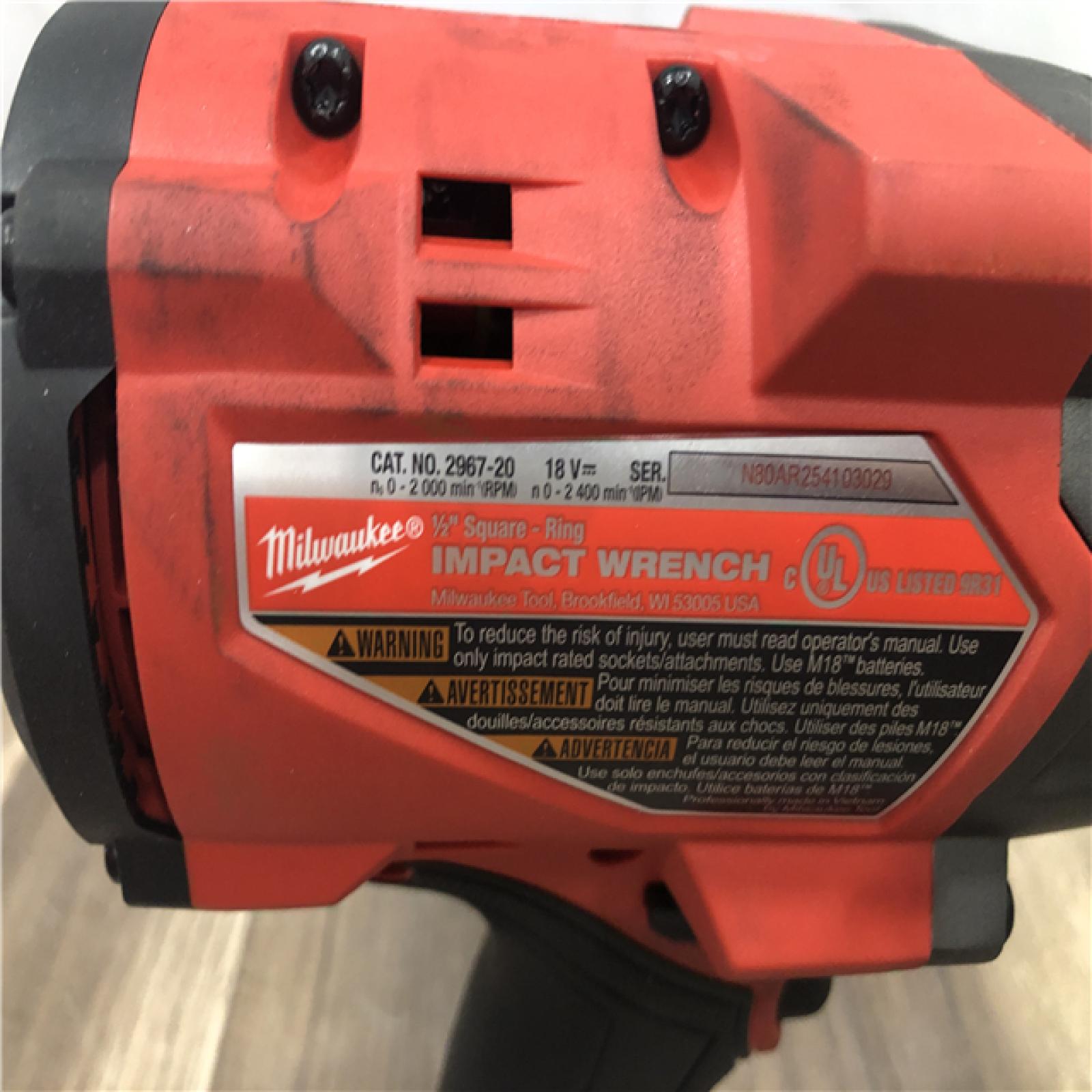 AS-IS Milwaukee FUEL 18V Lithium-Ion Brushless Cordless 1/2 in. Impact Wrench with Friction Ring (Tool-Only)