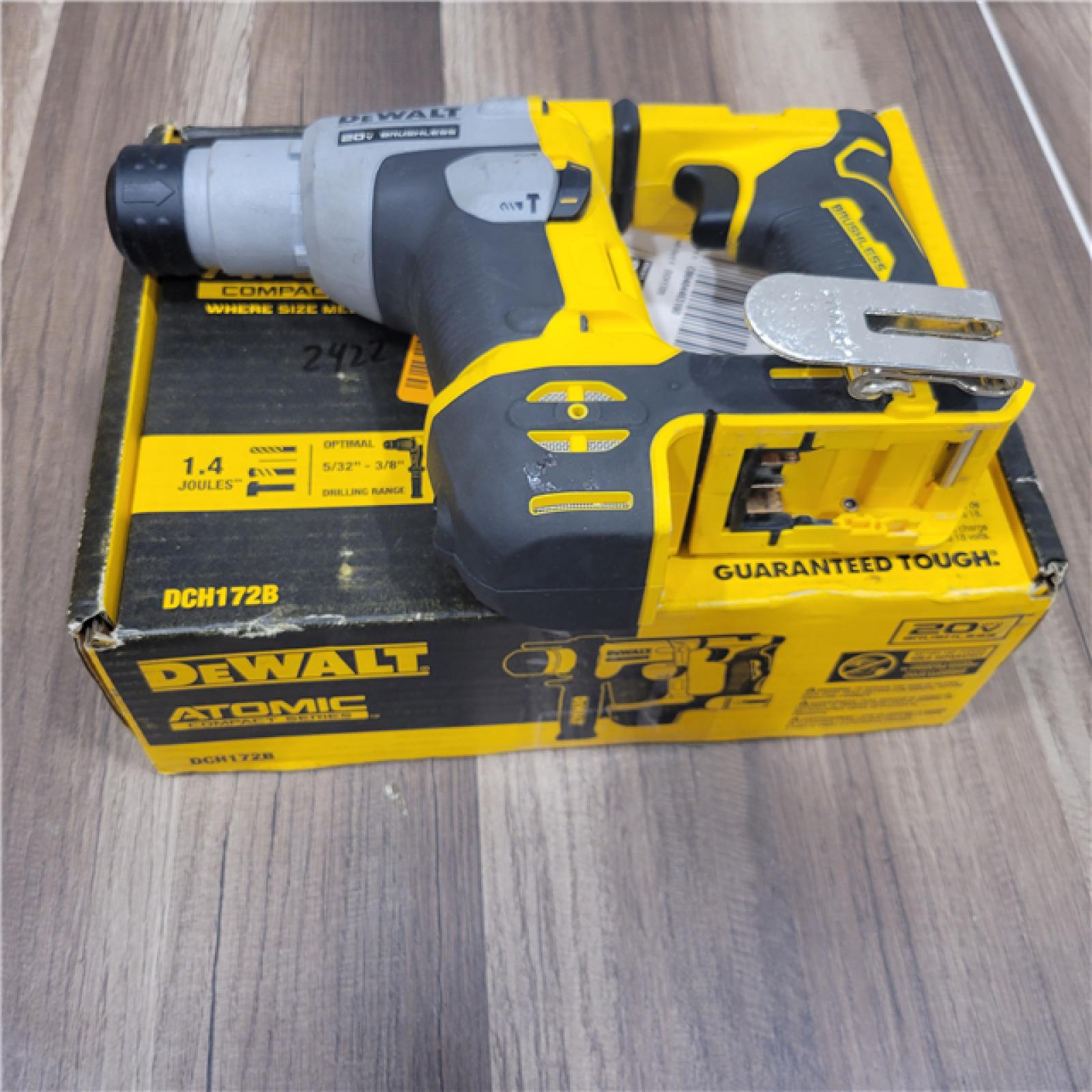 AS-IS Dewalt DCH172B MAX Atomic 20V 5/8 Inch Brushless Cordless SDS Plus Rotary Hammer (Tool Only)