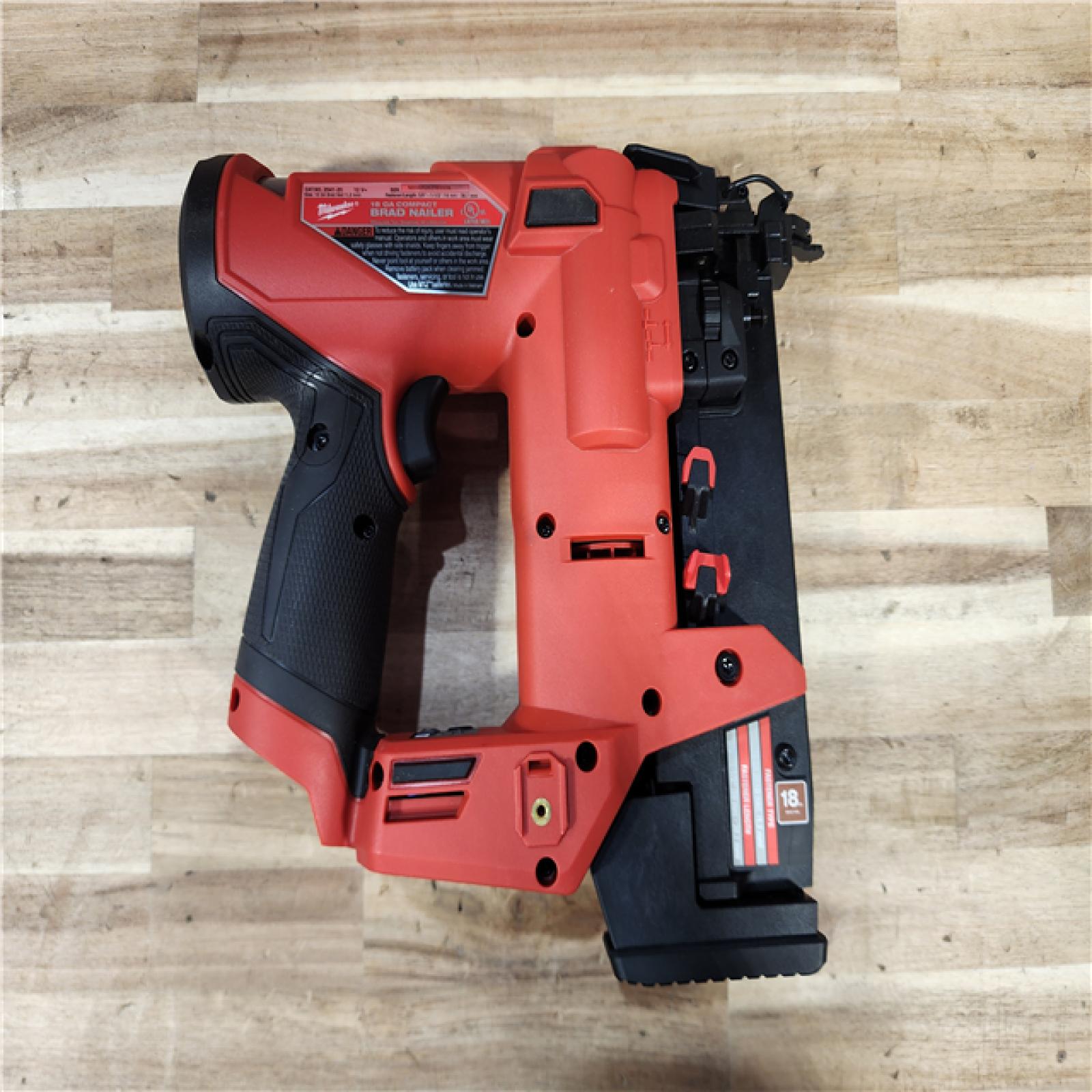 HOUSTON LOCATION - AS-IS Milwaukee FUEL 12-Volt Lithium-Ion Brushless Cordless 18-Gauge 1-1/2 in. Compact Brad Nailer (Tool Only)