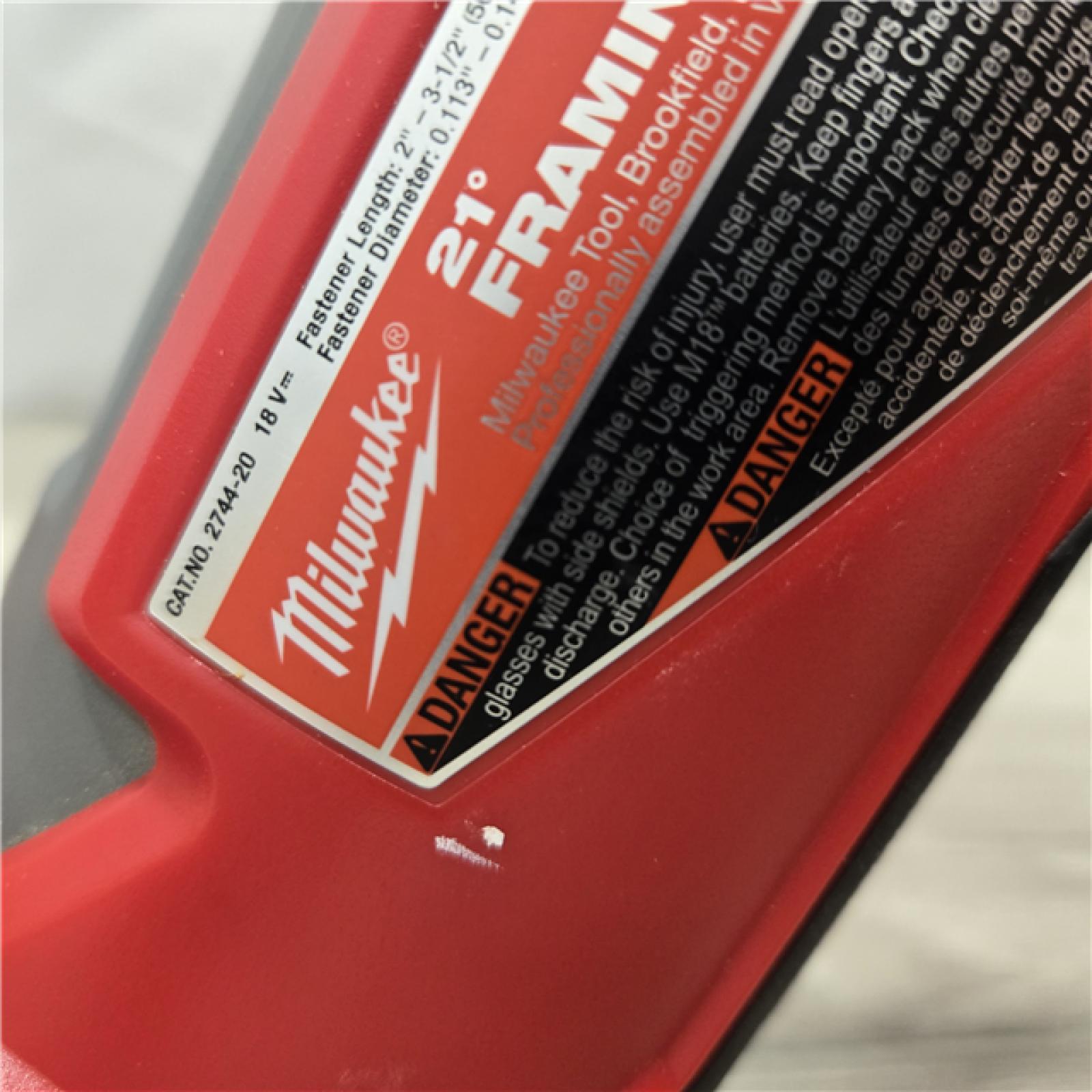 AS-IS Milwaukee 2744-20 M18 FUEL 3-1/2 in. 18V 21-Degree Cordless Framing Nailer (Tool-Only)