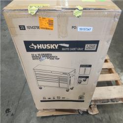 Phoenix NEW Husky Standard-Duty 52 in. W 10-Drawer Matte Cadet Gray Mobile Workbench Cabinet with Solid Wood Top