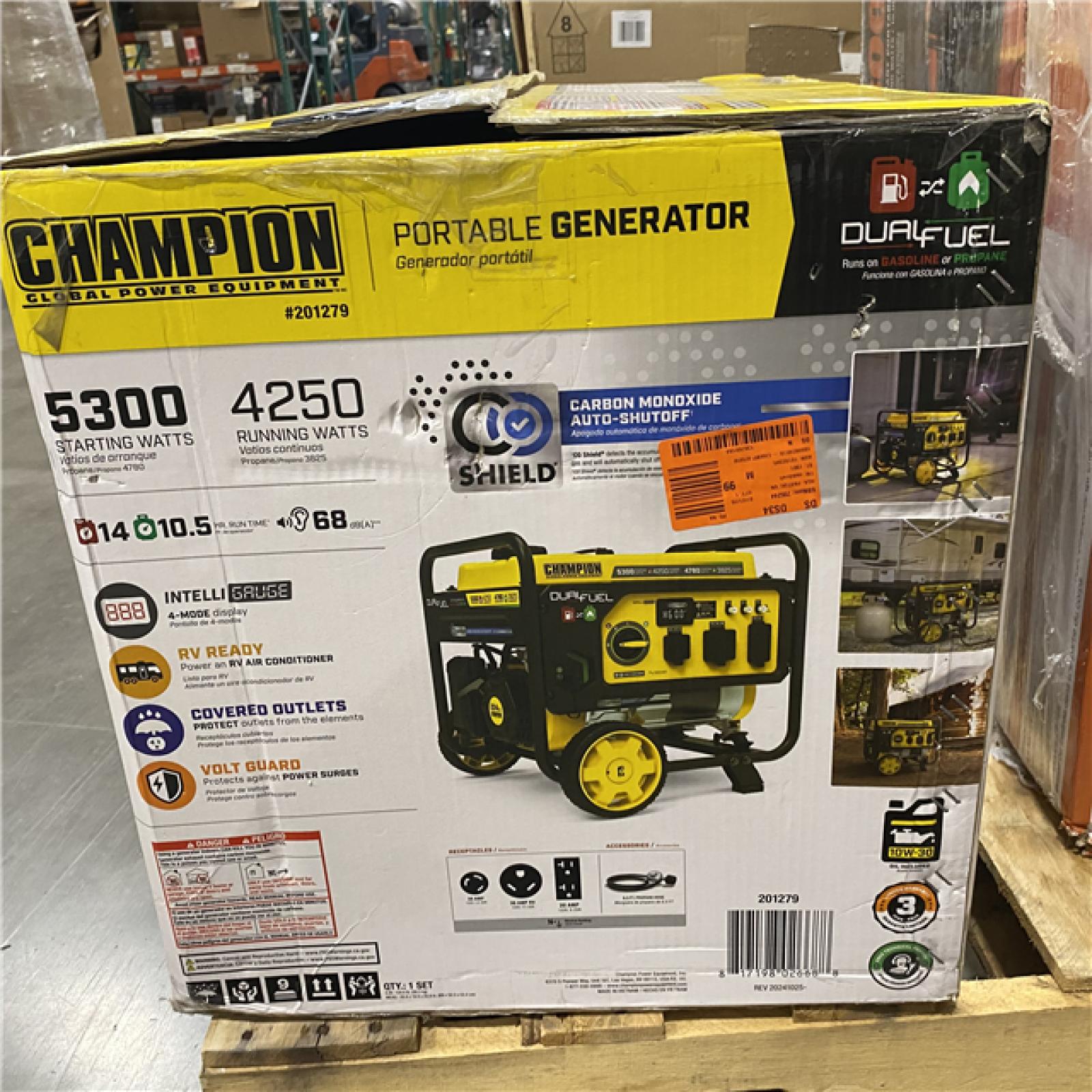 Dallas Location - As-Is Champion 201279 - 4250/5300W Dual Fuel Generator