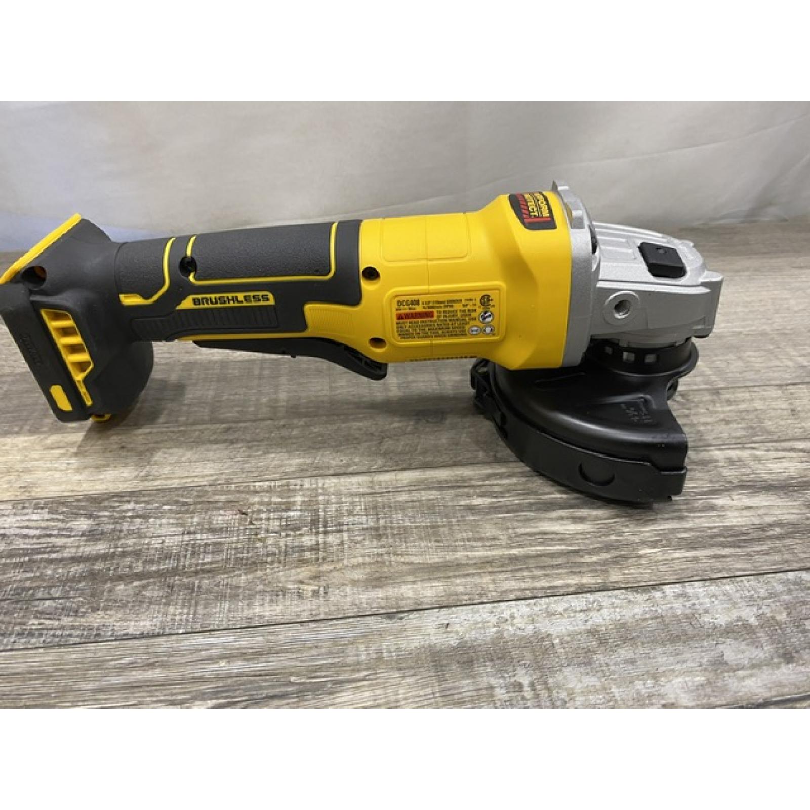 AS-IS DEWALT 20V MAX Cordless Brushless 4-1/2 in. Angle Grinder with Paddle Switch (Tool Only)