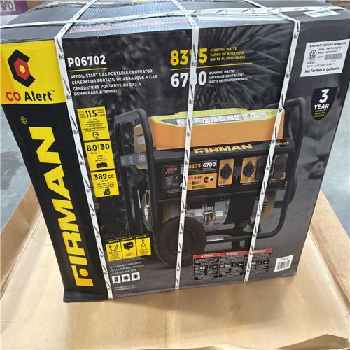 California NEW Firman Recoil Start Gas Portable Generator