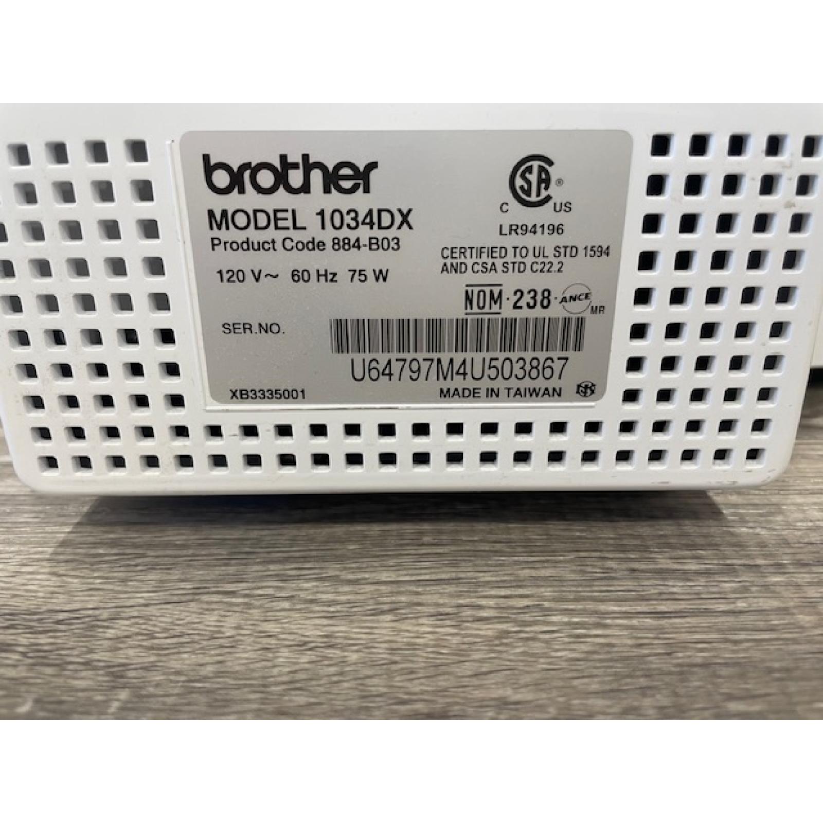 AS-IS Brother 1034DX 3/4 Thread Serger with Differential Feed
