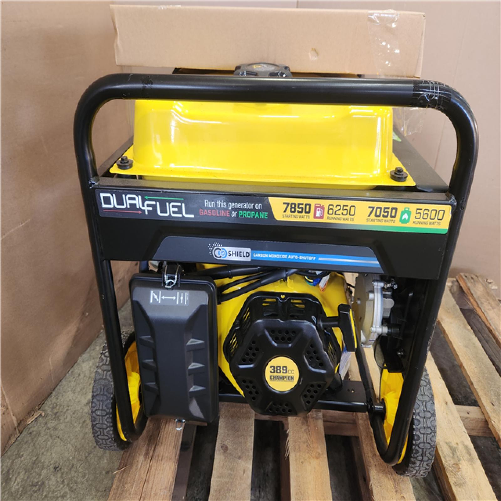 Phoenix NEW Champion Power Equipment 7850/6250-Watt Recoil Start Gasoline and Propane Powered Dual Fuel Portable Generator with CO Shield