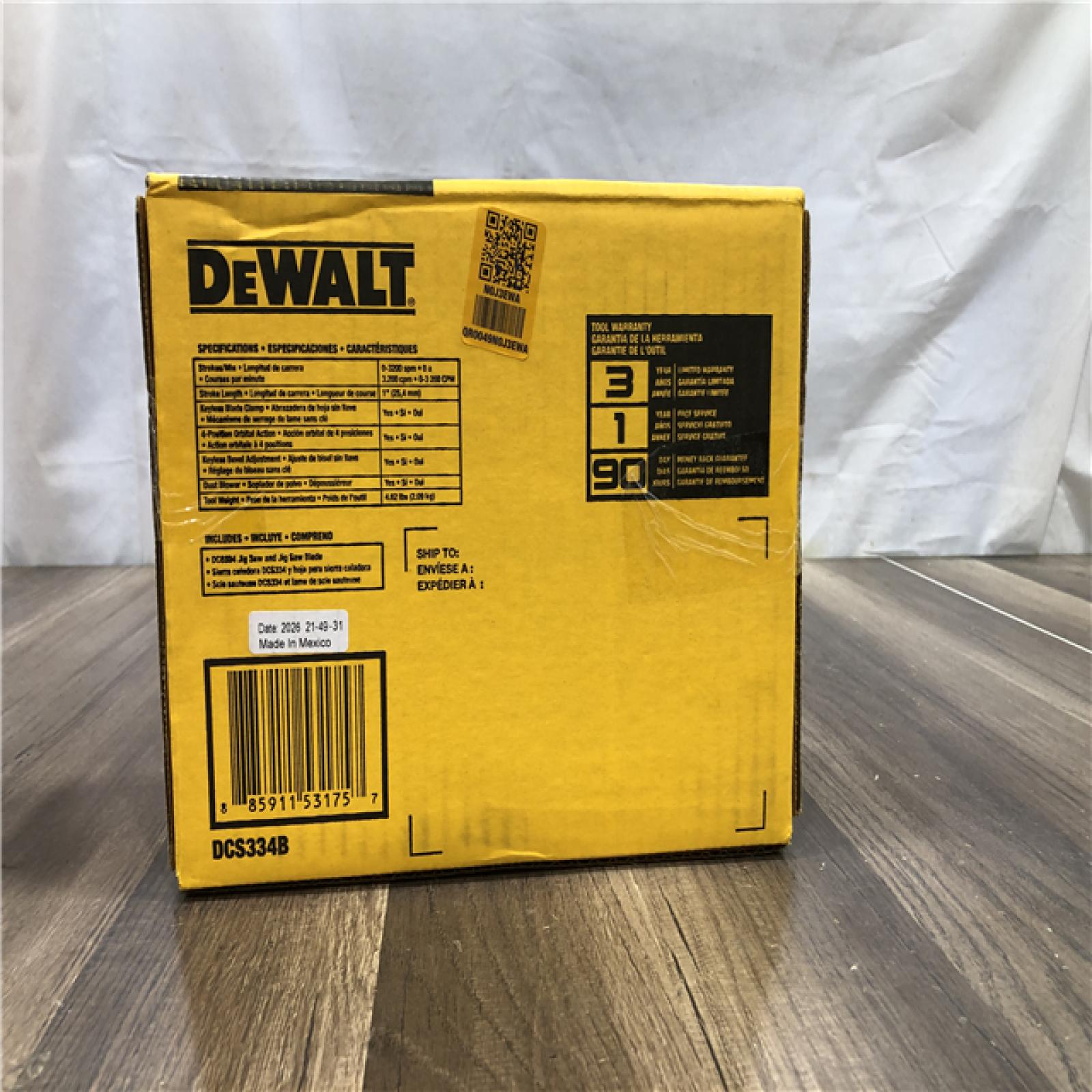 NEW- DEWALT 20V MAX XR Cordless Brushless Jigsaw (Tool Only)