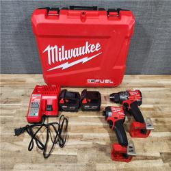 HOUSTON LOCATION - AS - IS Milwaukee FUEL 18V Lithium-Ion Brushless Cordless Hammer Drill and Impact Driver Combo Kit