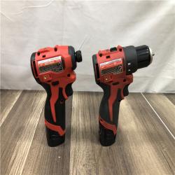 AS-IS Milwaukee  12-Volt Lithium-Ion Brushless Cordless Subcompact Drill and Impact Driver Combo Kit