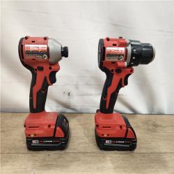 AS-IS- Milwaukee 18V Lithium-Ion Brushless Cordless Compact Drill/Impact Combo Kit