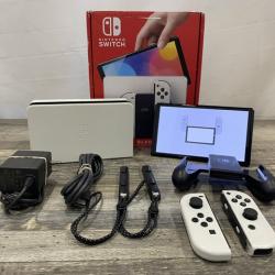 AS-IS Nintendo Switch OLED Console with White Joy-Con