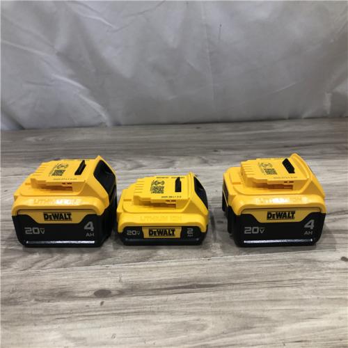 AS-IS DeWalt 20V MAX Lithium-Ion 2.0 Ah and (2) 4.0 Ah Battery Packs (3-Pack)