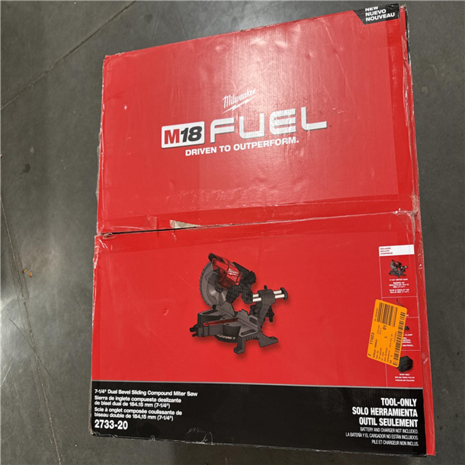 California AS-IS Milwaukee 7-1/4 Dual Bevel Sliding Compound Miter Saw (Tool Only)