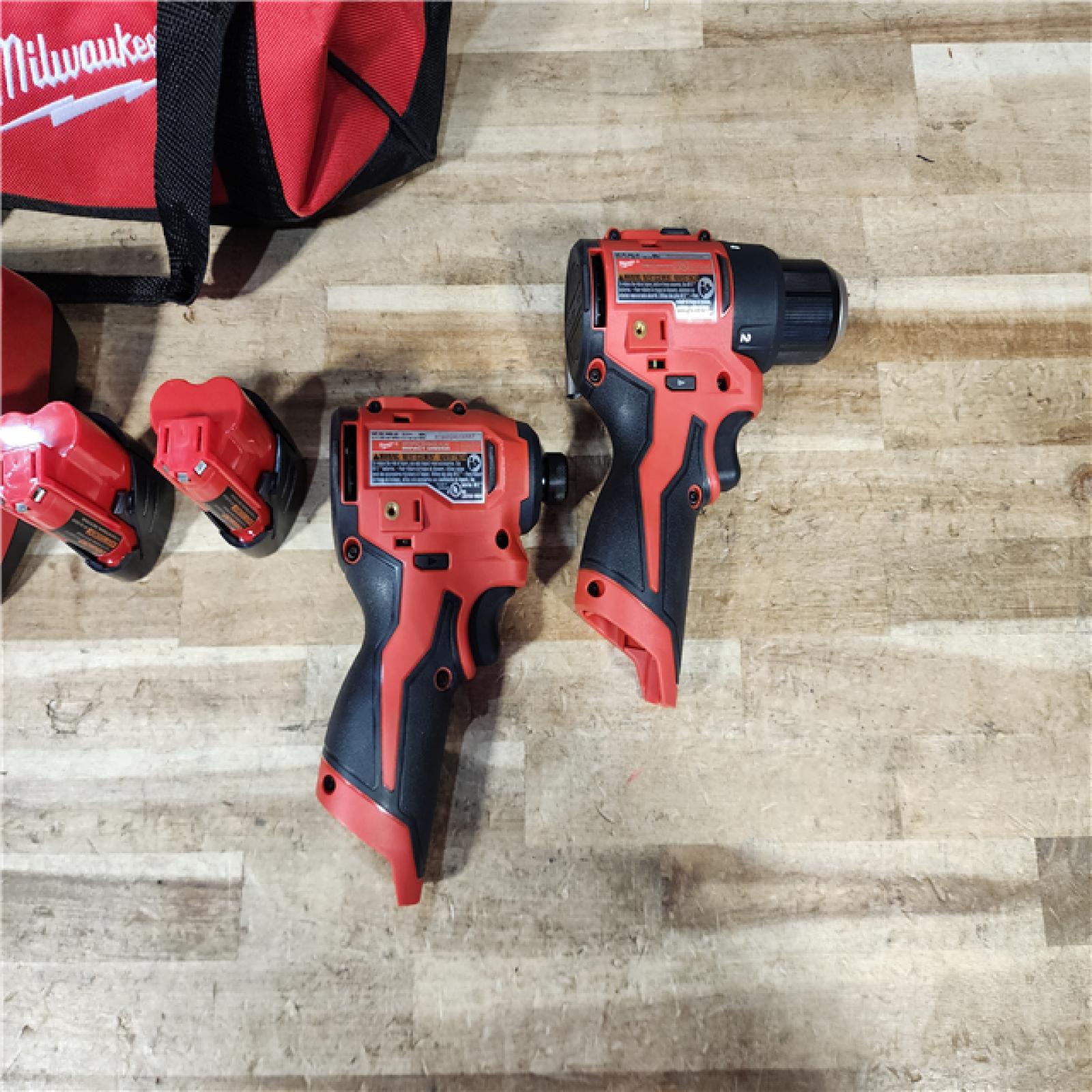 HOUSTON LOCATION - AS - IS Milwaukee 12-Volt Lithium-Ion Brushless Cordless Subcompact Drill and Impact Driver Combo Kit