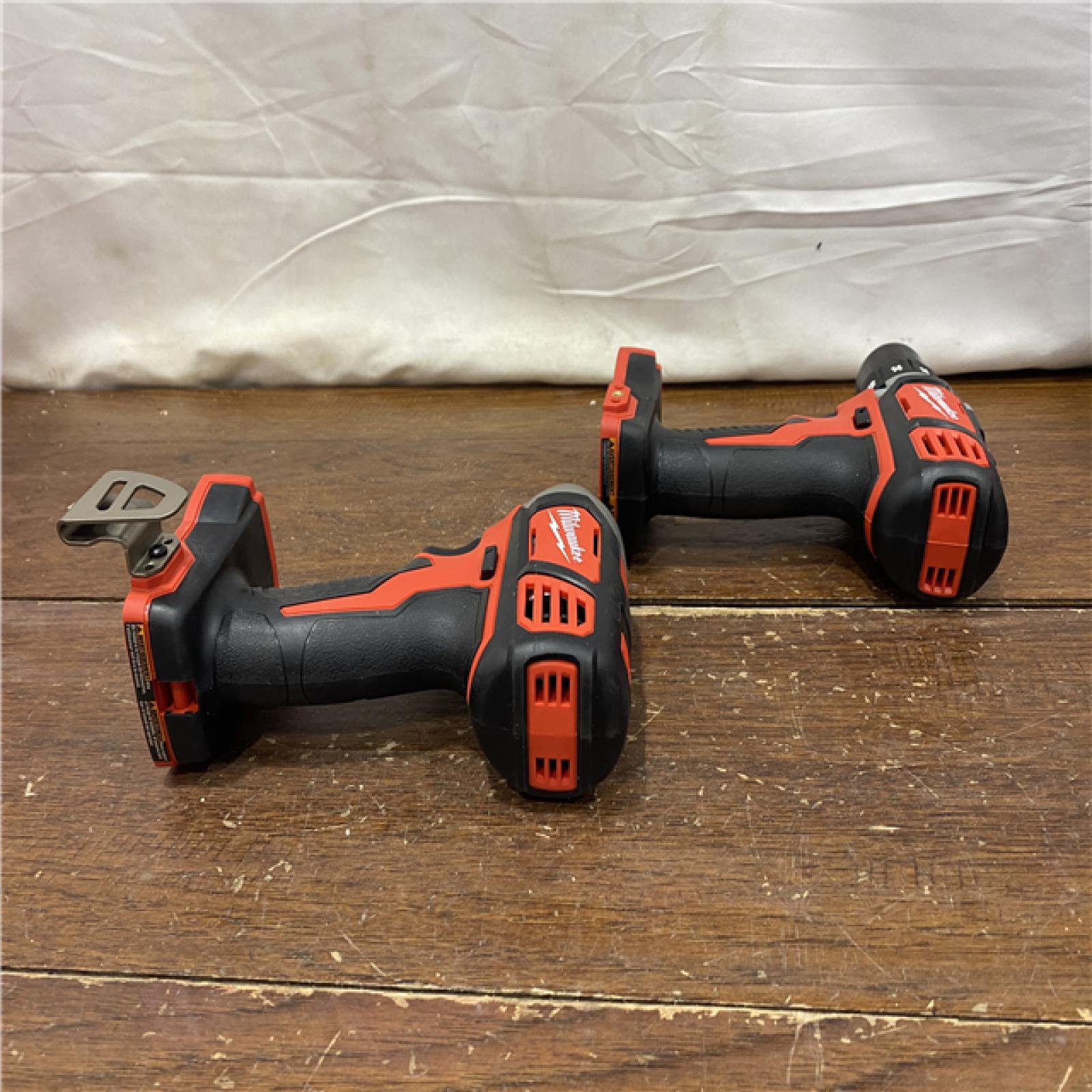 AS-IS Milwaukee M18 18V Cordless Brushed 2 Tool Drill/Driver and Impact Driver Kit