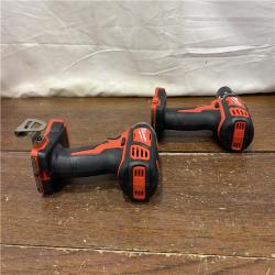 AS-IS Milwaukee M18 18V Cordless Brushed 2 Tool Drill/Driver and Impact Driver Kit