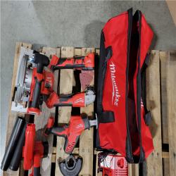 CALIFORNIA AS-IS MILWAUKEE M18 9-TOOL COMBO KIT includes 2 batteries  charger  and bag