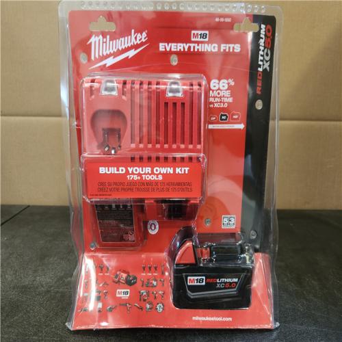 Phoenix NEW Milwaukee M18 18-Volt Lithium-Ion XC Starter Kit with One 5.0Ah Battery and Charger (SEALED)