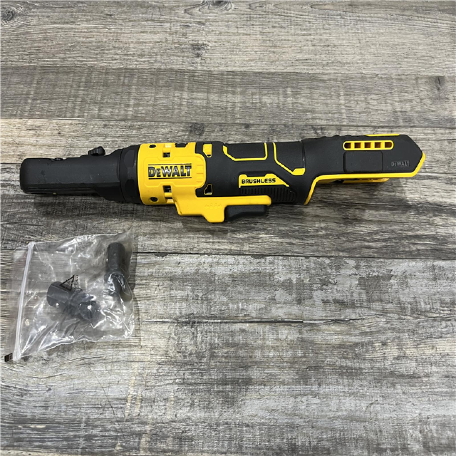 AS-IS DEWALT 20-Volt Cordless 3/8 in. to 1/2 in. Ratchet (Tool-Only)