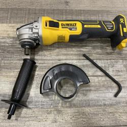 AS-IS DEWALT 20V MAX XR Cordless Brushless 4.5 in. Slide Switch Small Angle Grinder with Kickback Brake (Tool Only)