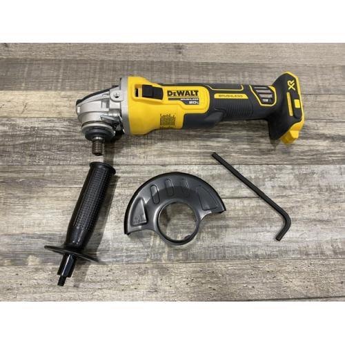 AS-IS DEWALT 20V MAX XR Cordless Brushless 4.5 in. Slide Switch Small Angle Grinder with Kickback Brake (Tool Only)