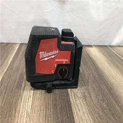 AS-IS Milwaukee 100 ft. REDLITHIUM Lithium-Ion USB Green Rechargeable Cross Line Laser Level with Charger