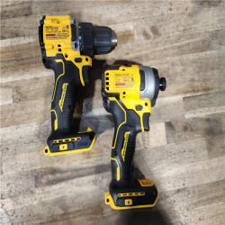 HOUSTON LOCATION - AS-IS Dewalt DCK225D2 20V MAX ATOMIC Brushless Compact Lithium-Ion 1/2 in. Cordless Drill Driver and 1/4 in. Impact Driver Combo Kit with 2 Batteries 2 Ah
