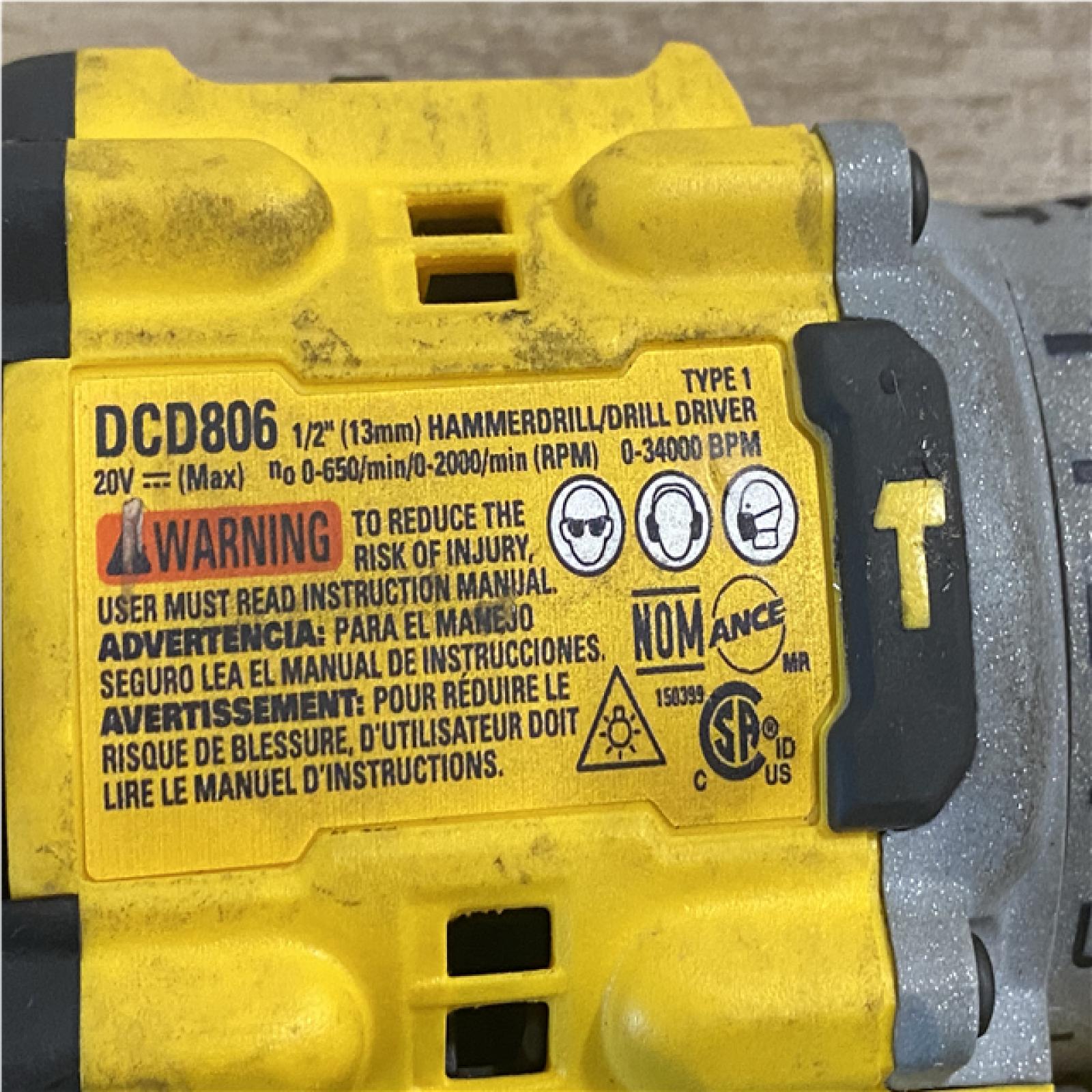AS-IS DEWALT 20V XR Brushless Cordless 1/2 in. Hammer Drill (Tool-Only)