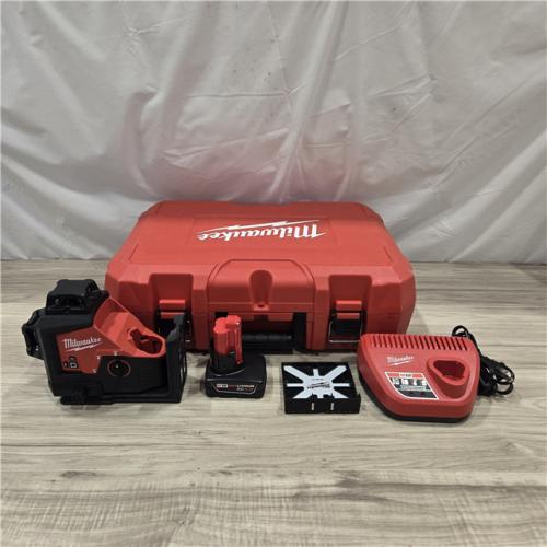 AS-IS Milwaukee-3632-21 M12 Green Beam Laser 360° 3-Plane Kit