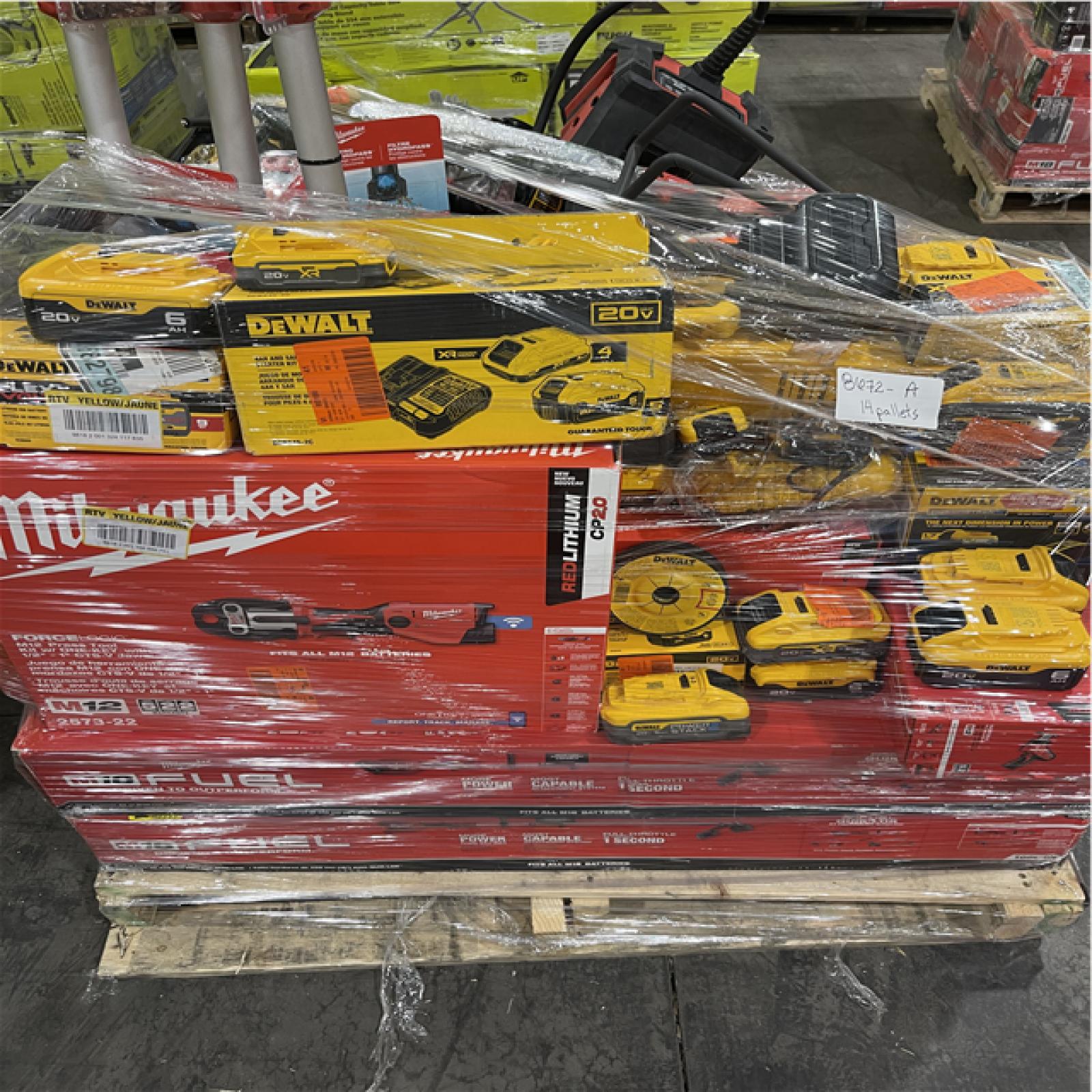 Pittston Location As-Is Power Tools Partial Truckload (14 Pallets) 8672-A