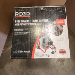 Phoenix NEW RIDGID K-400 AutoFeed Drain Cleaning Snake Auger 120-Volt Drum Machine and C-32IW 3/8 in. x 75 ft. Cable + Tool Set & Gloves (SEALED)