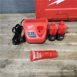 HOUSTON LOCATION - AS-IS Milwaukee M12 12V Lithium-Ion Cordless PEX Expansion Tool Kit with (2) Batteries  (3) Expansion Heads and Hard Case