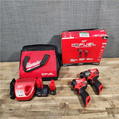 HOUSTON LOCATION - AS-IS (APPEARS LIKE NEW) Milwaukee 3497-22 12V Brushless Hammer Drill and Impact Driver Combo Kit