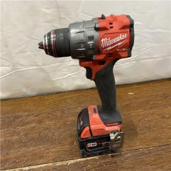 AS-IS Milwaukee 2904-22 Hammer Drill Driver Kit with Batteries  Charger & Tool Case  Red