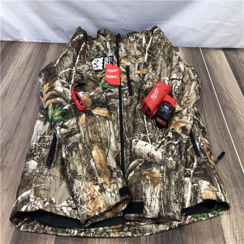 AS-IS Milwaukee Men's Medium 12V Lithium-Ion Cordless QUIETSHELL Camo Heated Jacket with