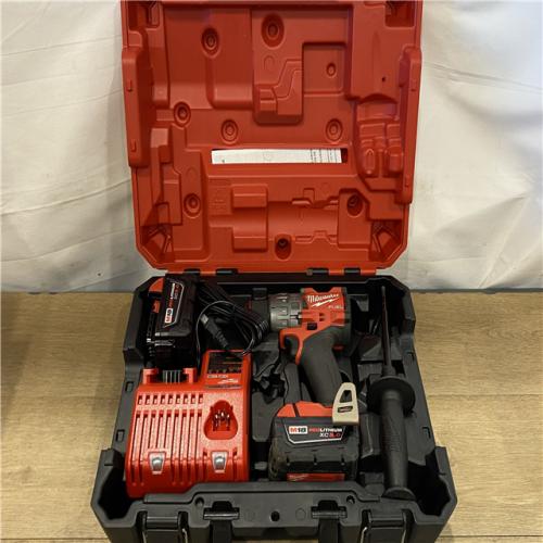 AS-IS Milwaukee FUEL 18V Lithium-Ion Brushless Cordless 1/2 in. Hammer Drill Driver Kit