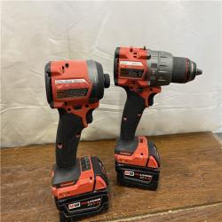 AS-IS MILWAUKEE M18 FUEL 18V Lithium-Ion Brushless Cordless Hammer Drill and Impact Driver Combo Kit (2-Tool) with 2 Batteries