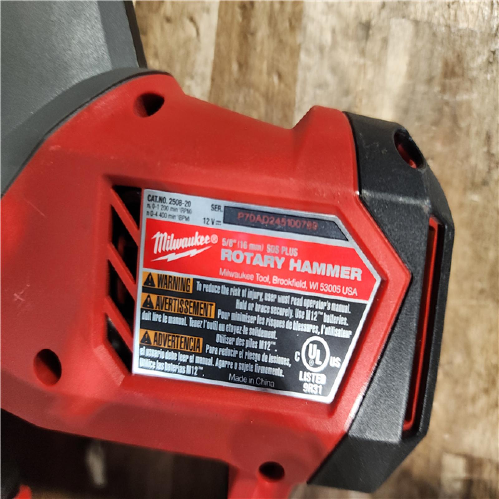 HOUSTON LOCATION - AS - IS Milwaukee  FUEL 12V Lithium-Ion Brushless Cordless 5/8 in. SDS-Plus Rotary Hammer Drill (Tool-Only)