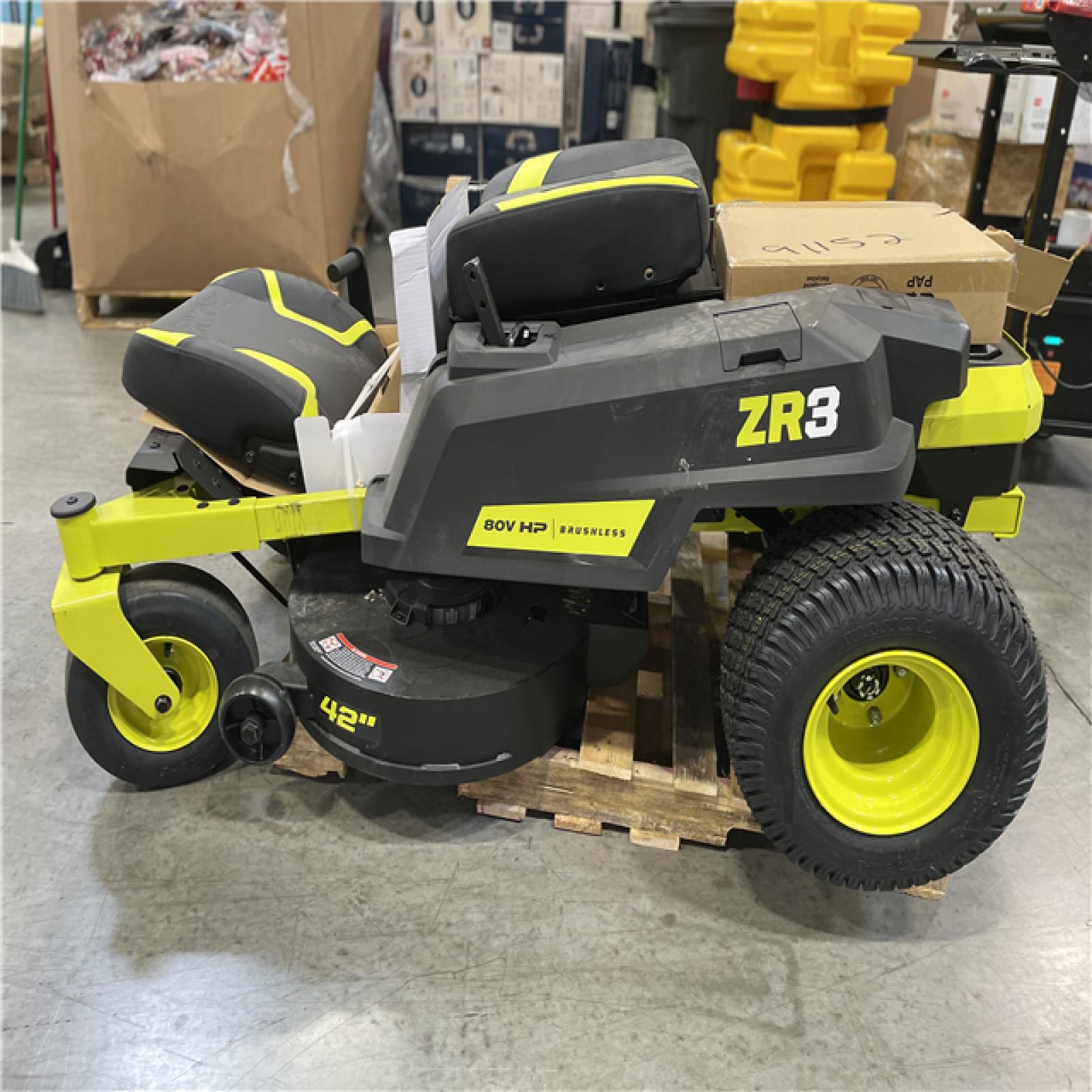 DALLAS LOCATION- RYOBI ZR3 80V HP Brushless 42 in. Electric Cordless ZTR Mower