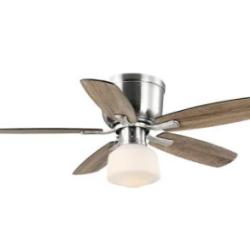 DALLAS LOCATION - Hampton Bay Leroy 42 LED Brushed Nickel Ceiling Fan With Light PALLET-(40 UNITS)