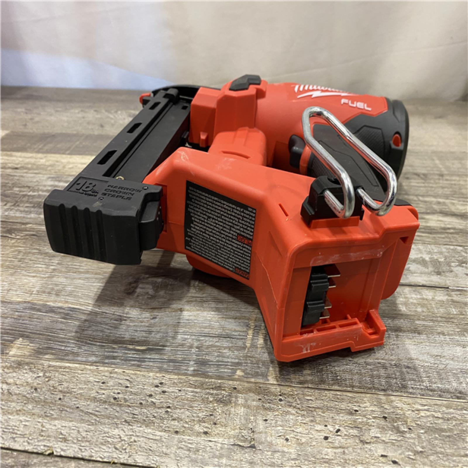 AS-IS Milwaukee  FUEL 18-Volt Lithium-Ion Brushless Cordless 18-Gauge 1/4 in. Narrow Crown Stapler (Tool-Only)