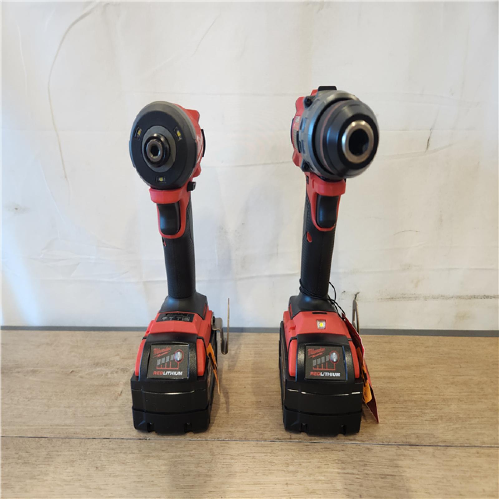 AS-IS- Milwaukee FUEL 18V Lithium-Ion Brushless Cordless Hammer Drill and Impact Driver Combo Kit