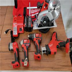 California AS-IS Milwaukee M18 5-Tool Combo Kit  Includes (2) Batteries  Charger & Bag