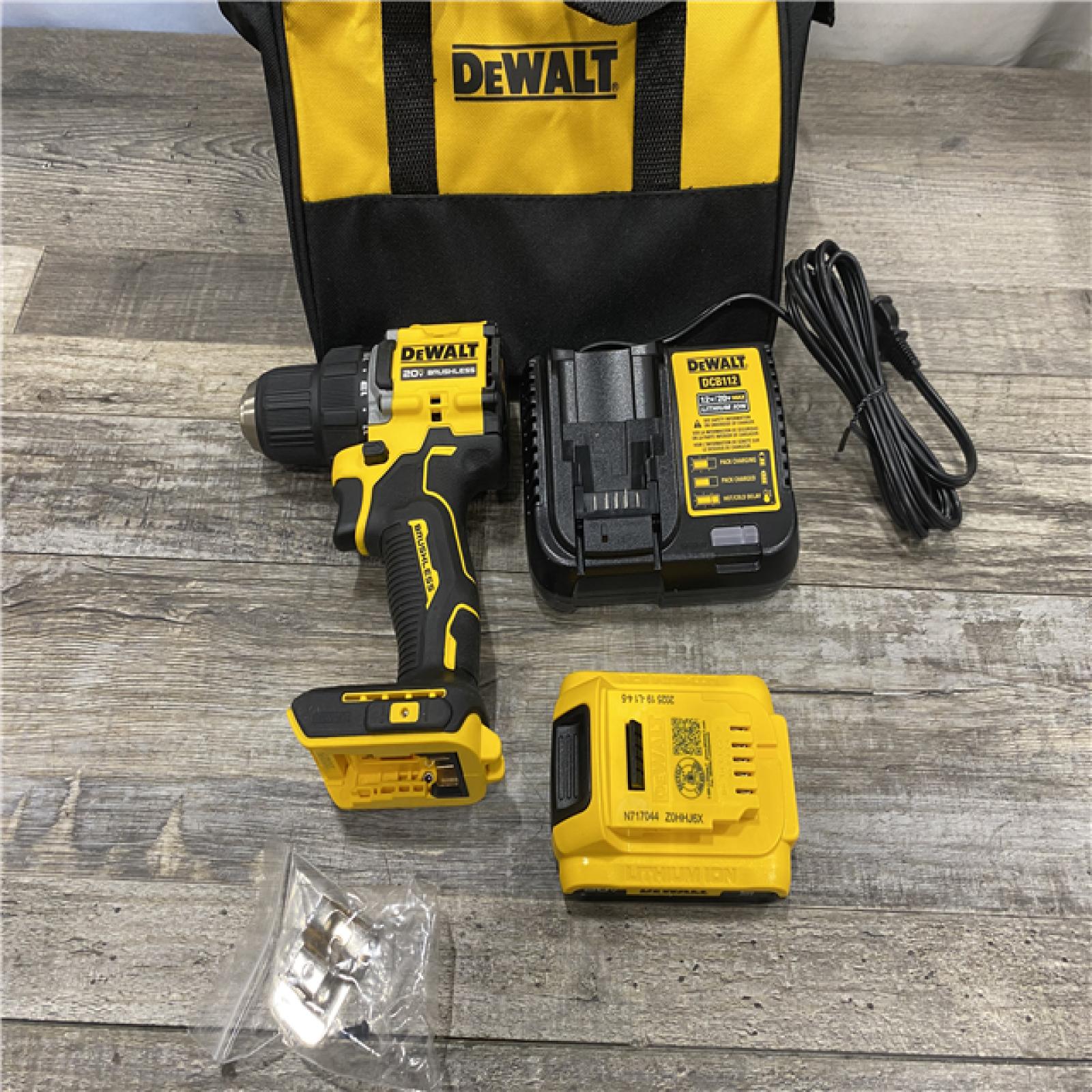 AS-IS DEWALT Atomic 20V Lithium-Ion Cordless Compact 1/2 in. Drill/Driver Kit