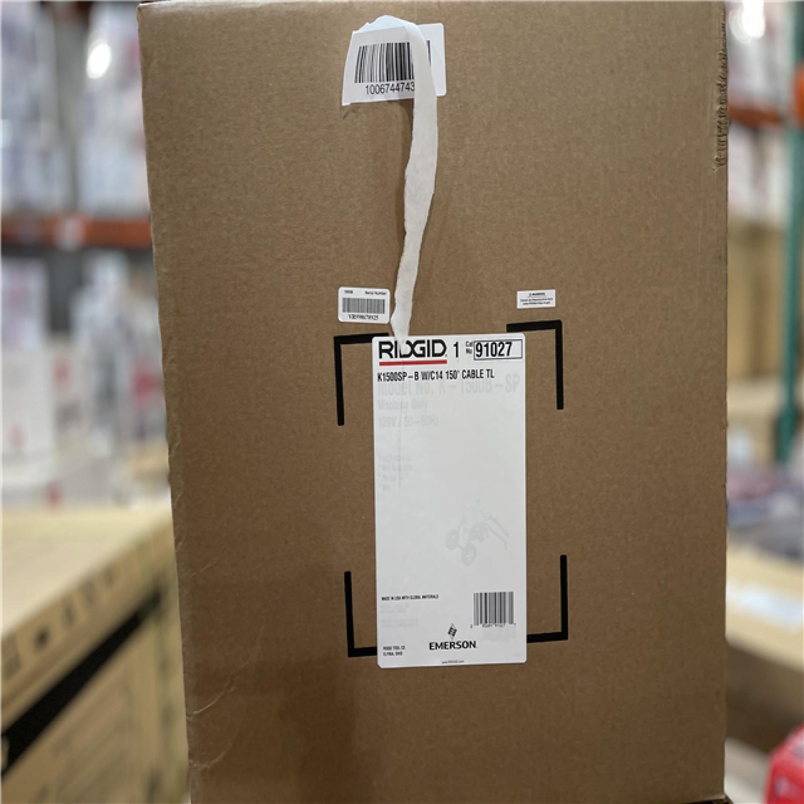 NEW! - RIDGID K1500SP-B 120-V Drain-Cleaning Machine for 2-10 in. Lines with 150 ft. C-14 Cable  A-34-15 Rear Guide Hose  and A-1 Mitt