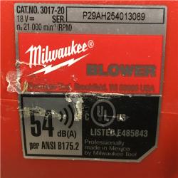 AS-IS Milwaukee FUEL 120 MPH 500 CFM 18V Lithium-Ion Brushless Cordless Handheld Blower (Tool-Only)